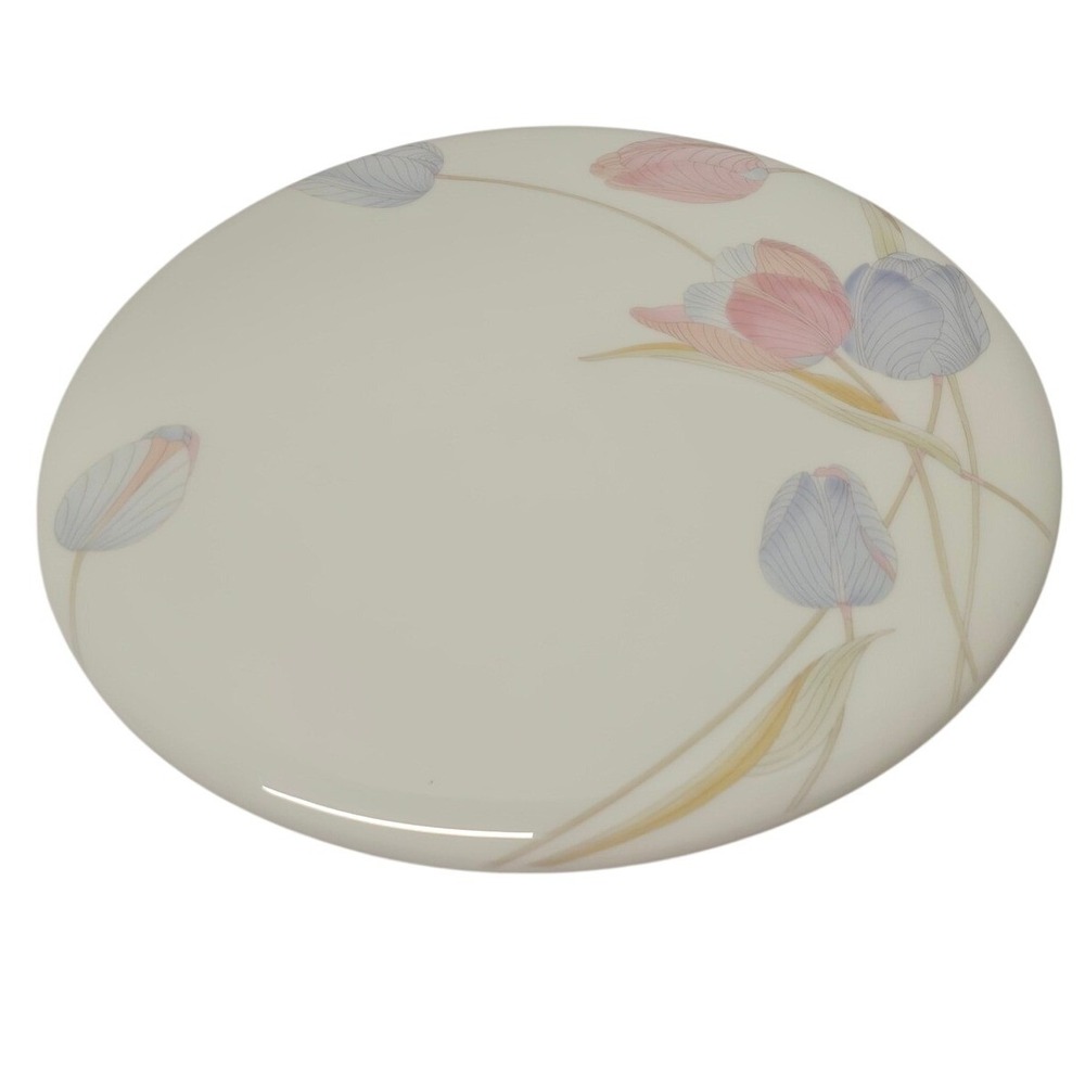 Mikasa 80s Swiss Garden Bone China Round Chop Plate Platter 12.25 In Cottagecore